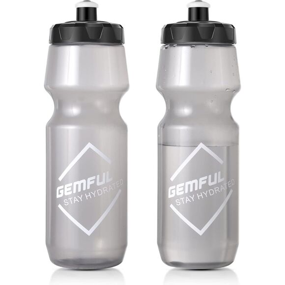 GEMFUL Cycling BPA Free Reusable Water Container 24oz 2 pack (Grey) - Picture 1 of 8
